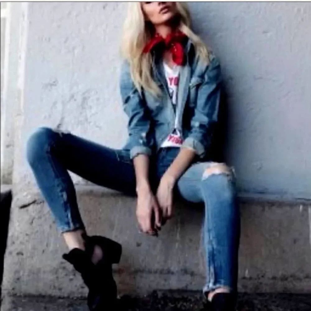 Pistola Tory Skinny Ankle Distressed Jeans